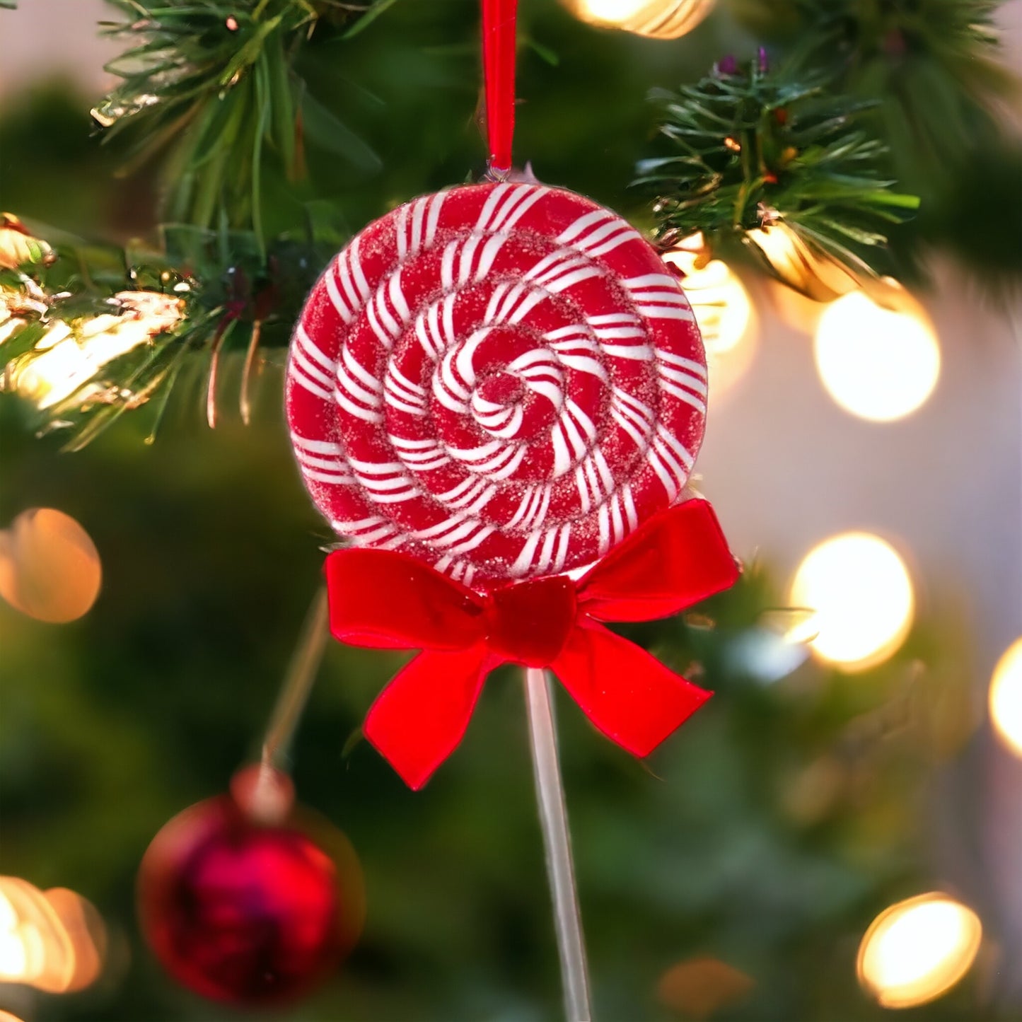 Peppermint Stripe Lollipop Ornament