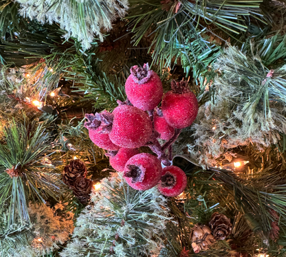 Frosted Beaded Crabapple Pick