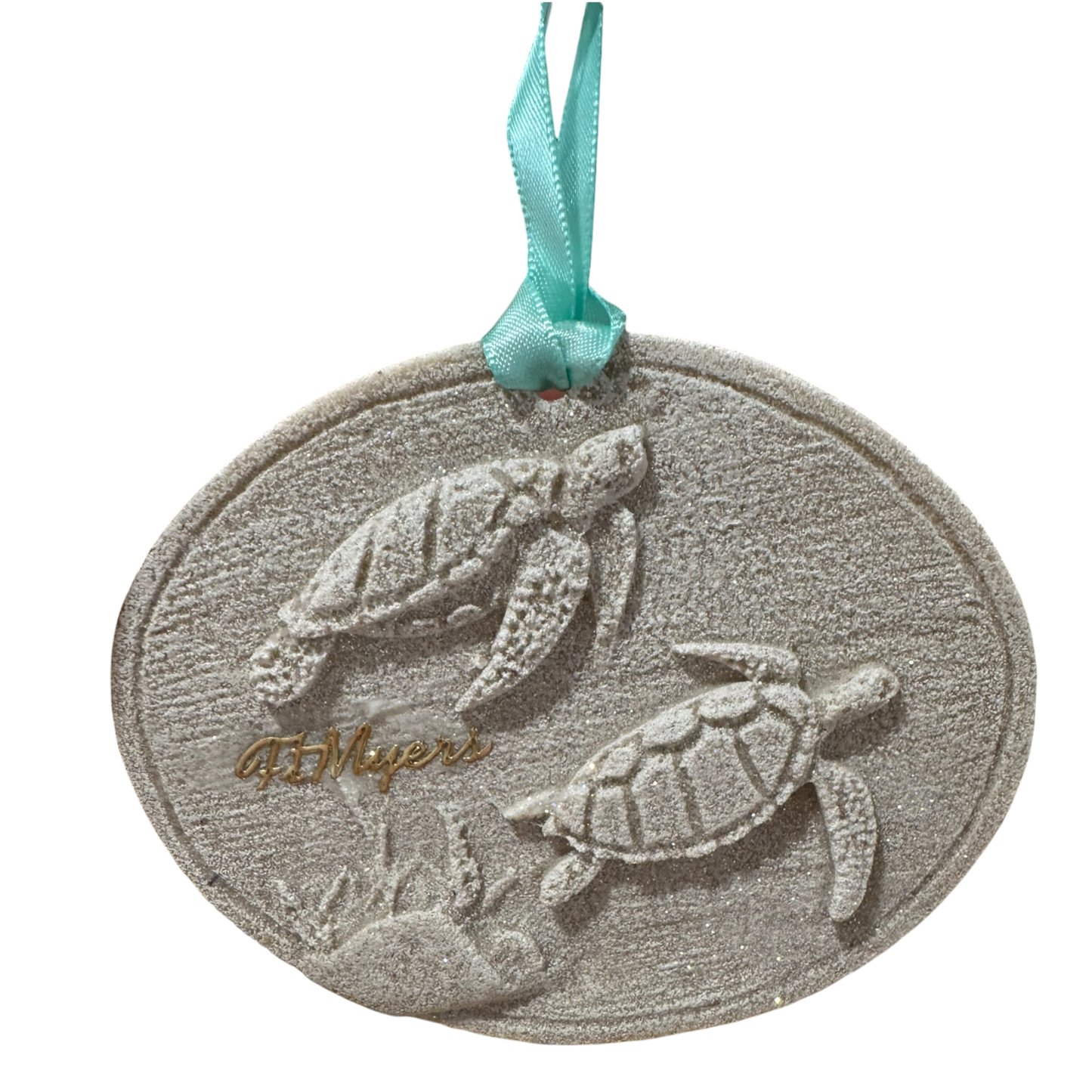 Turtles Swimming Sand Ornament