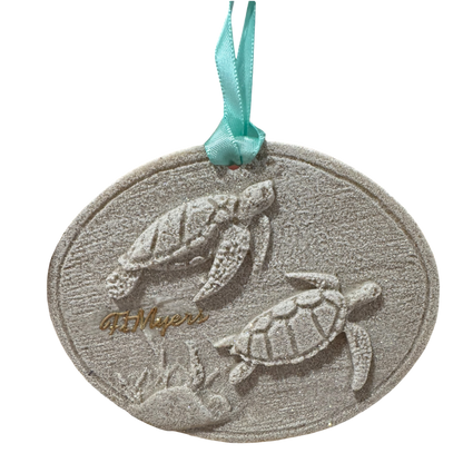 Turtles Swimming Sand Ornament