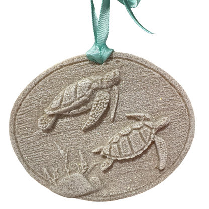 Turtles Swimming Sand Ornament