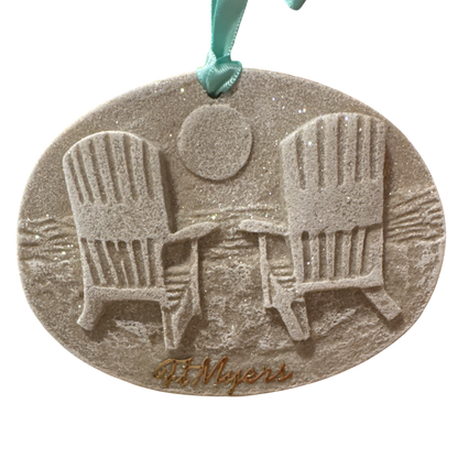 Beach Chairs Sand Ornament