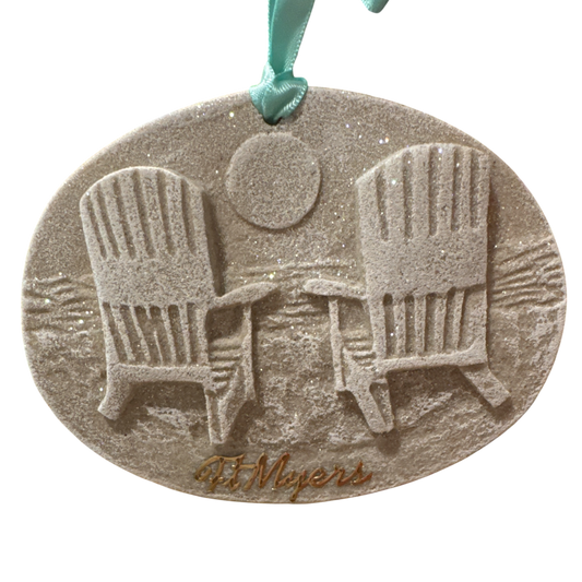 Beach Chairs Sand Ornament