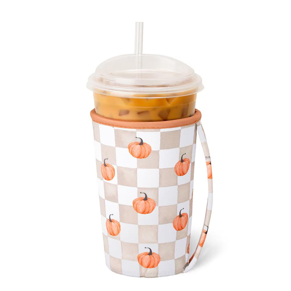 Pumpkin Check Iced Cup Coolie (Medium)