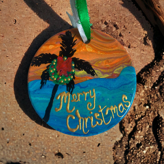 Palm Tree Ornament (SMD - 05) - The Sandy Santa