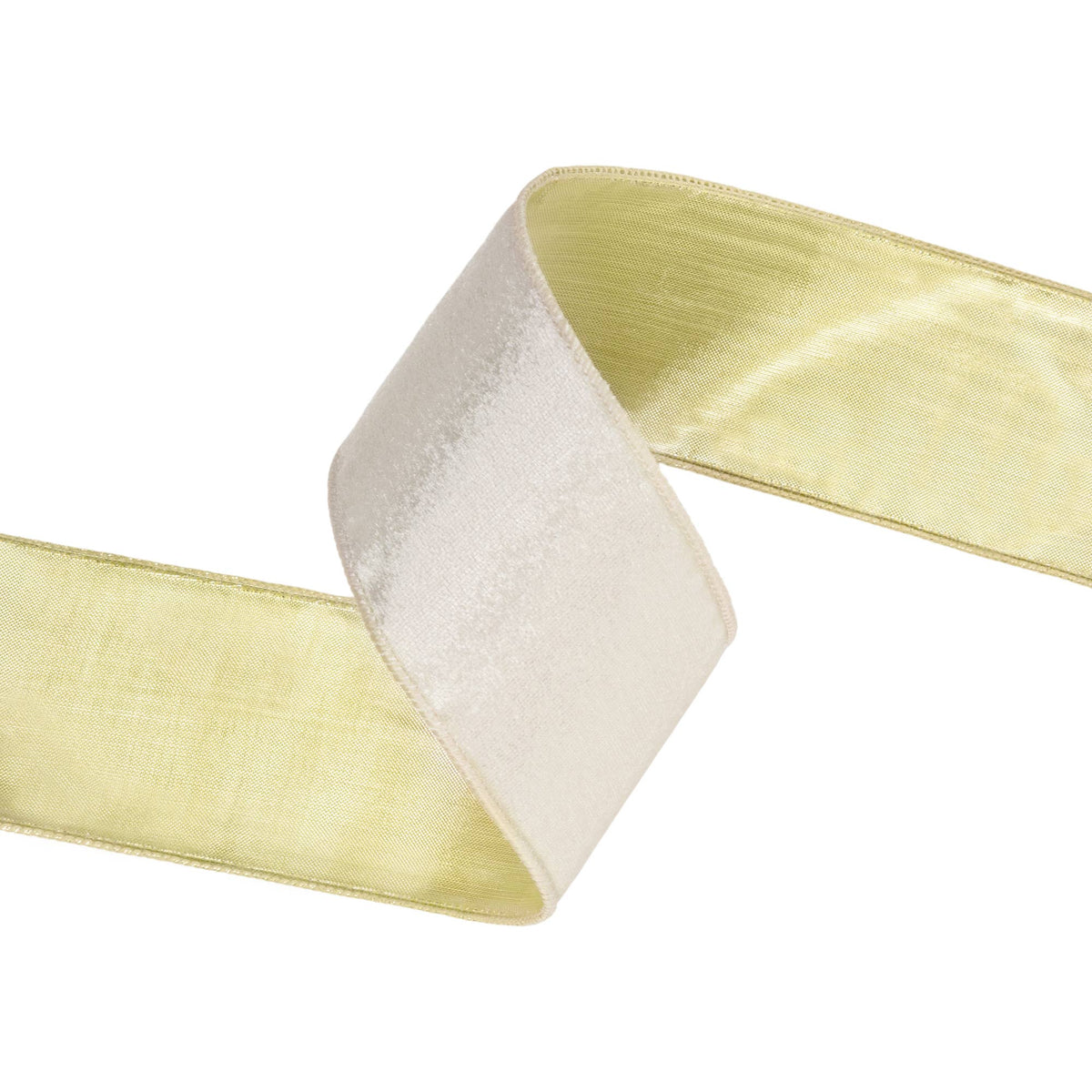 2 1/2" Velvet Gold/Ivory Ribbon
