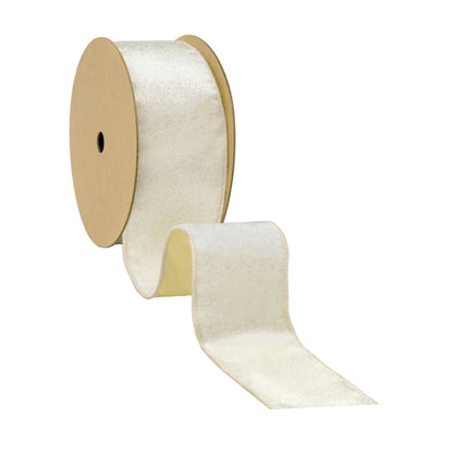 2 1/2" Velvet Gold/Ivory Ribbon