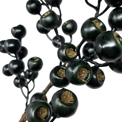 24" Dark Green Grand Pod Berry Spray