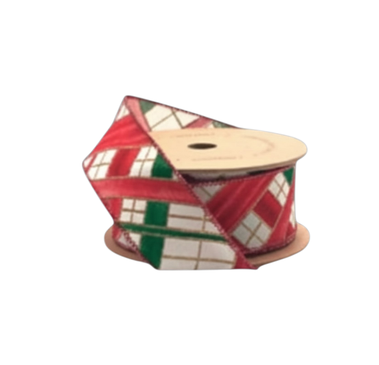 Faux Argyle Ribbon - The Sandy Santa