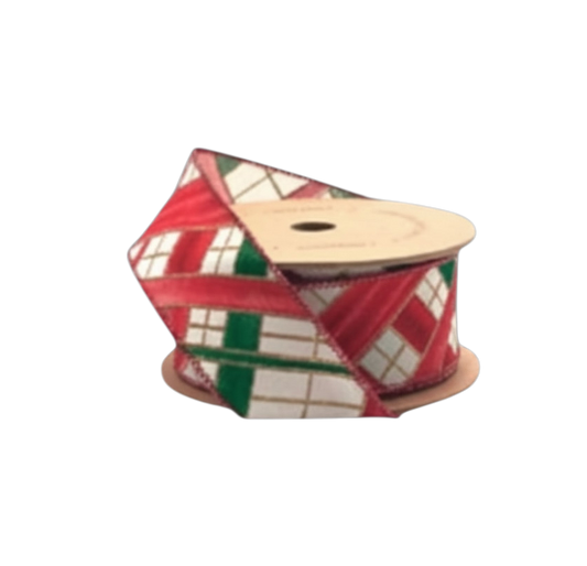 Faux Argyle Ribbon - The Sandy Santa