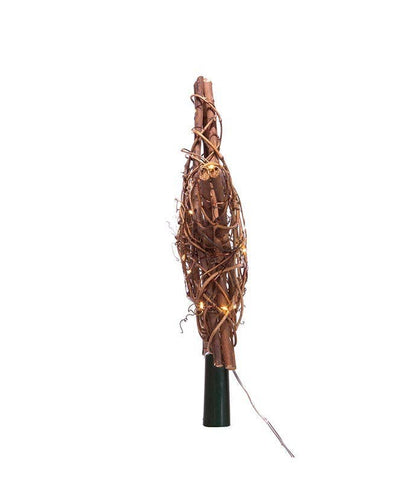 Fairy Lite Rattan Star Tree Topper - The Sandy Santa
