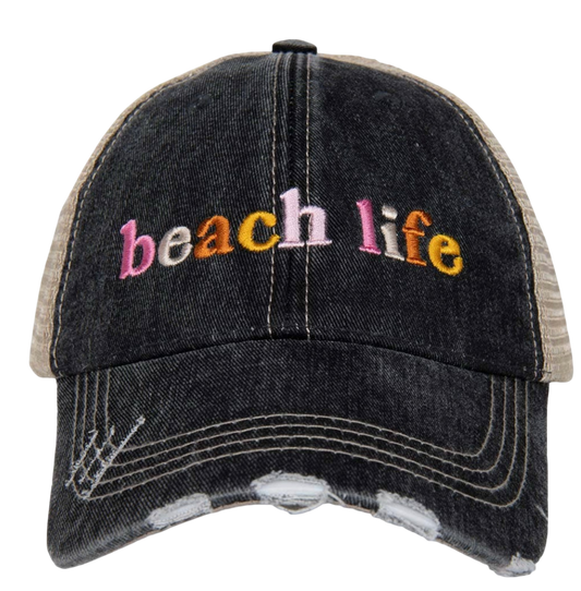 Beach Life Trucker Hat - The Sandy Santa