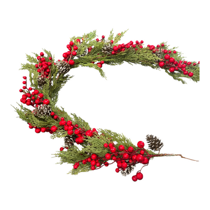 Berry Pinecone Garland