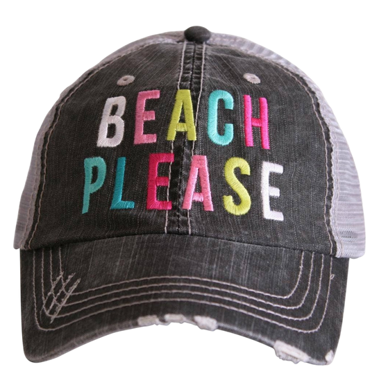 Beach Please Trucker Hats - The Sandy Santa