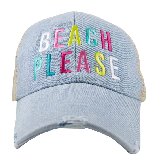 Beach Please Trucker Hat - The Sandy Santa