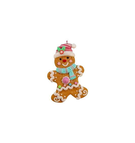 Gingerbread Blue Scarf - The Sandy Santa