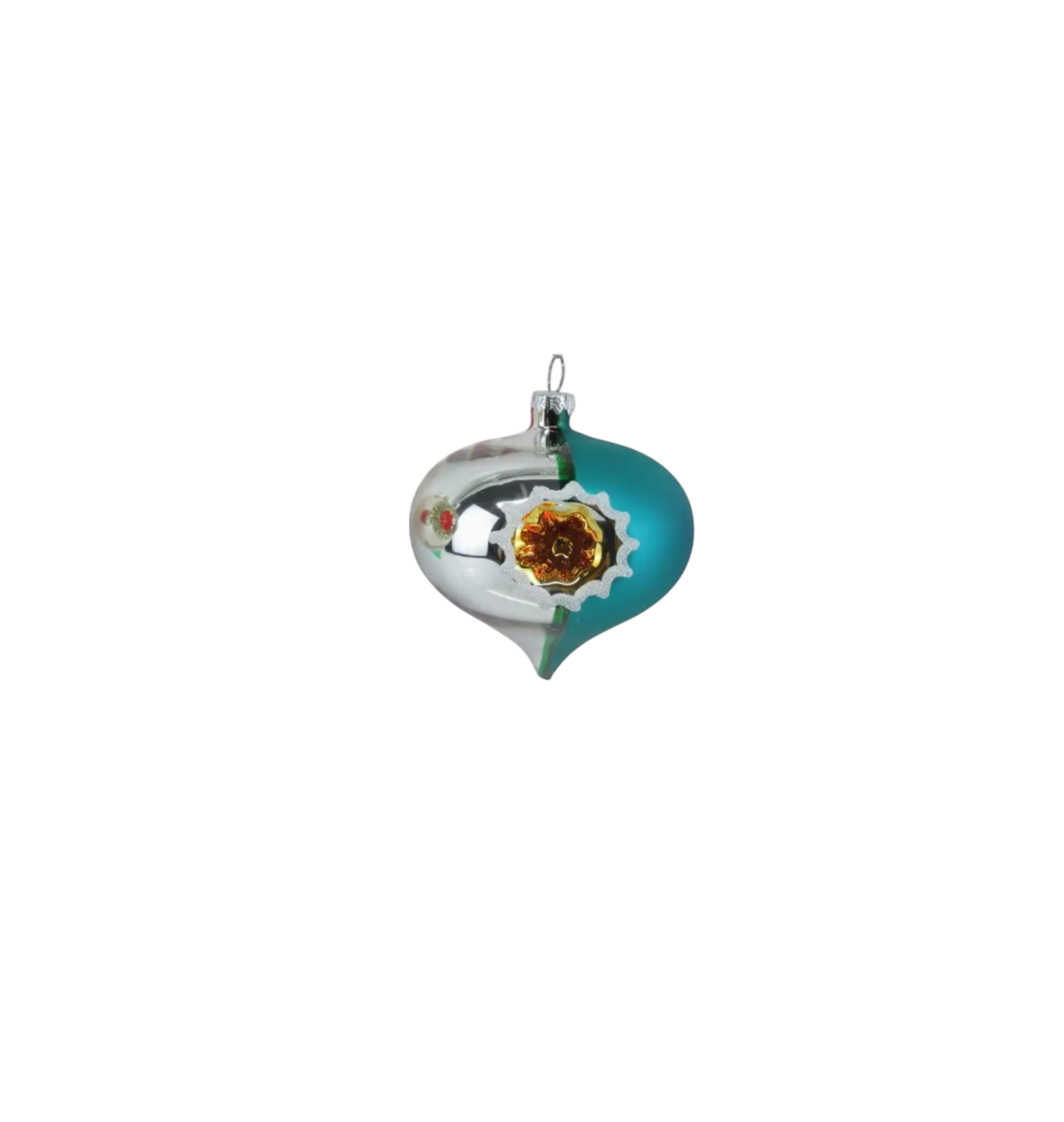 Blue/Silver Vintage Orn - The Sandy Santa
