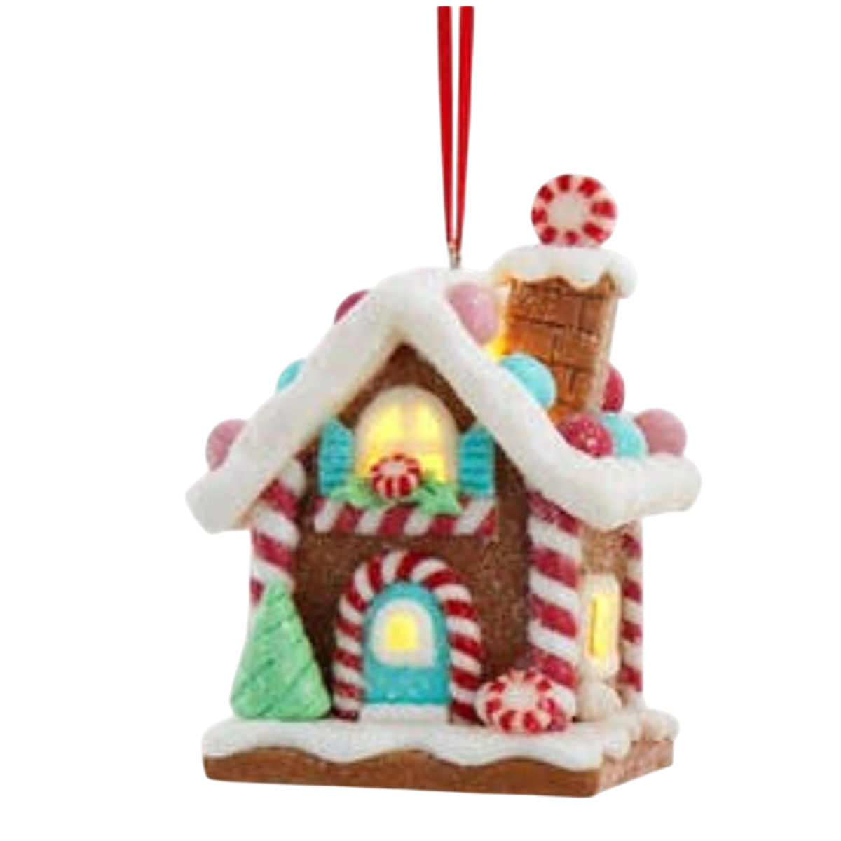 Light-Up Gingerbread House Ornaments