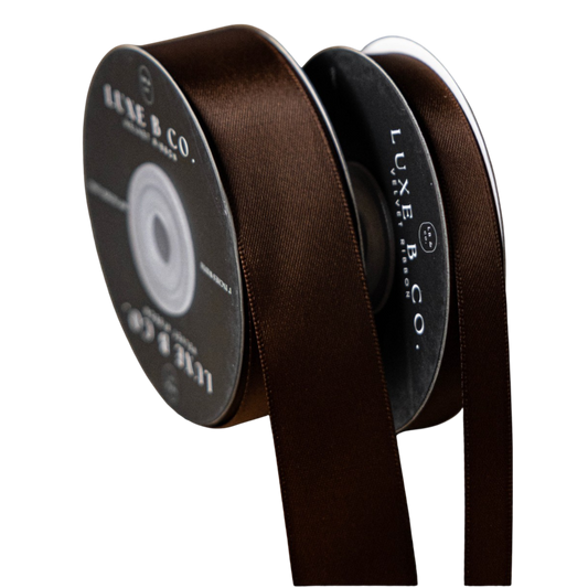 Brown Satin Holiday Ribbon