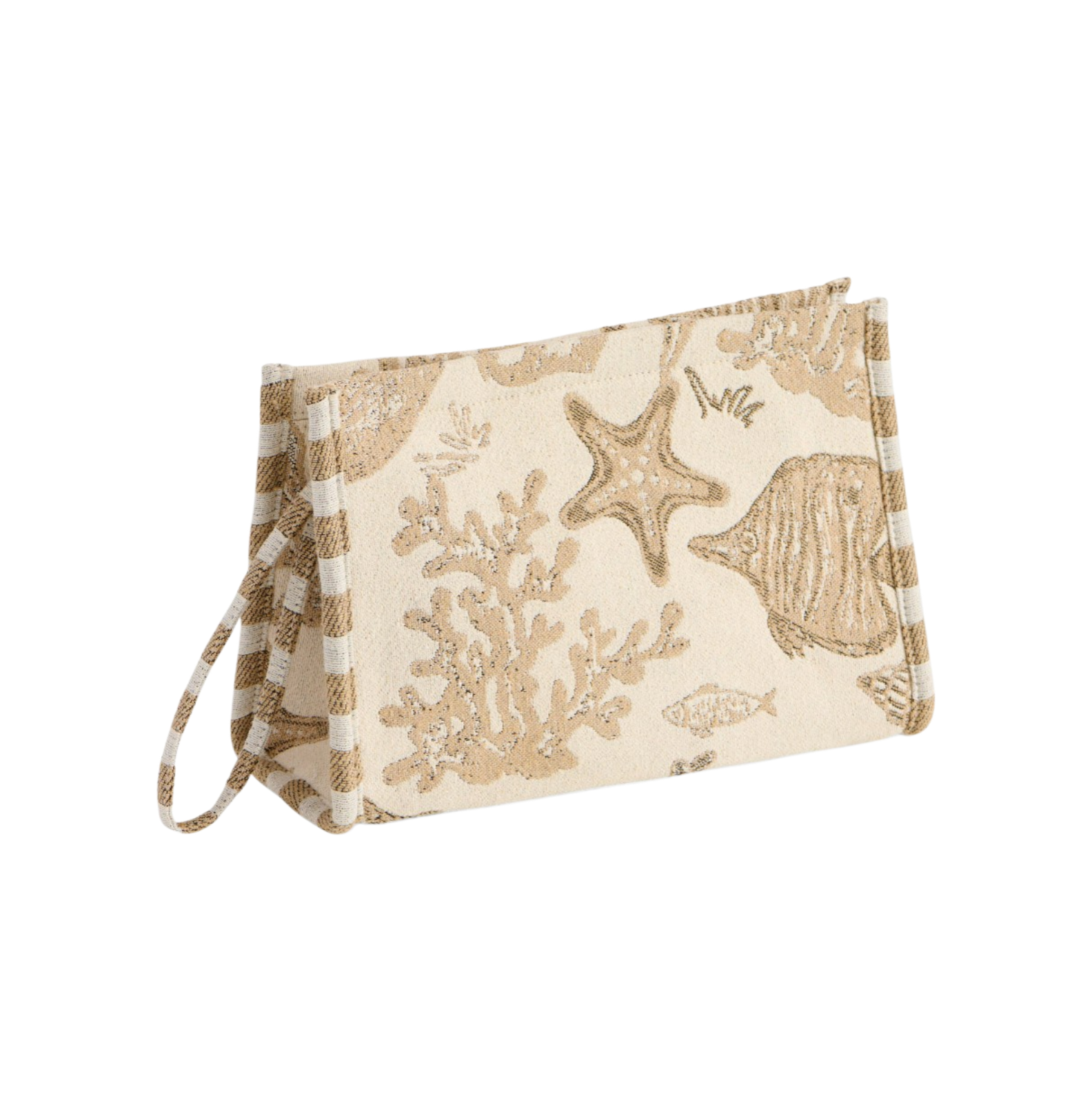 Coastal Jacquard Wristlet Pouch - The Sandy Santa