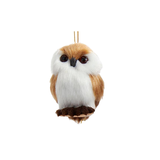 3" Furry Brown Owl - The Sandy Santa