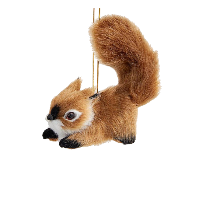 3" Furry Brown Squirrel - The Sandy Santa