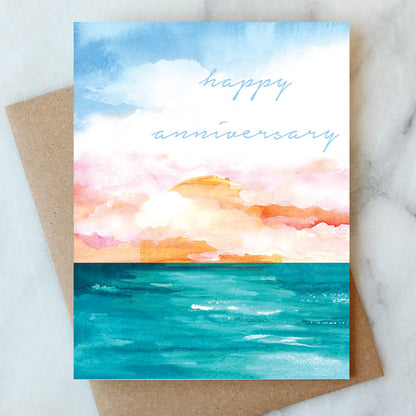 Ocean Happy Anniversary Greeting Card | Love & Friendship - The Sandy Santa