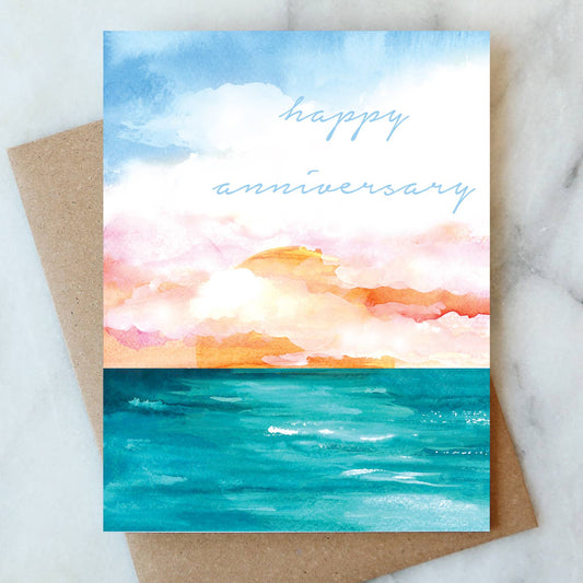 Ocean Happy Anniversary Greeting Card | Love & Friendship - The Sandy Santa