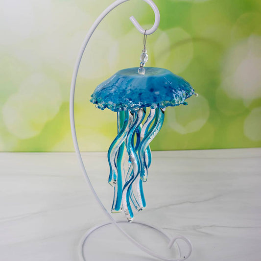 Baby Jellyfish Ornament - Deep Aqua - The Sandy Santa