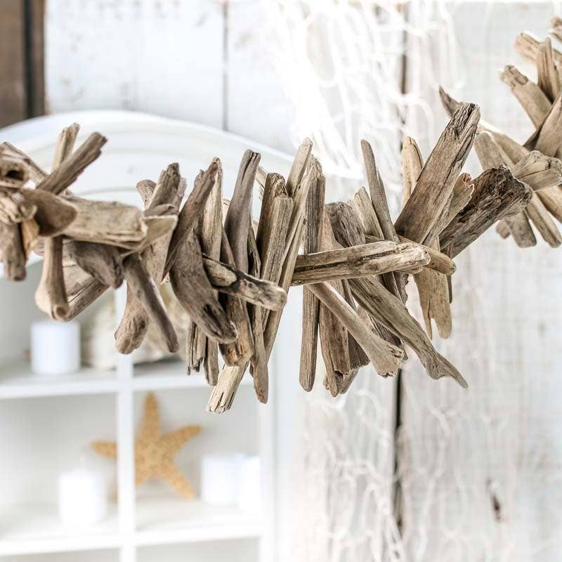 Natural Rustic Driftwood Coastal Garland - The Sandy Santa