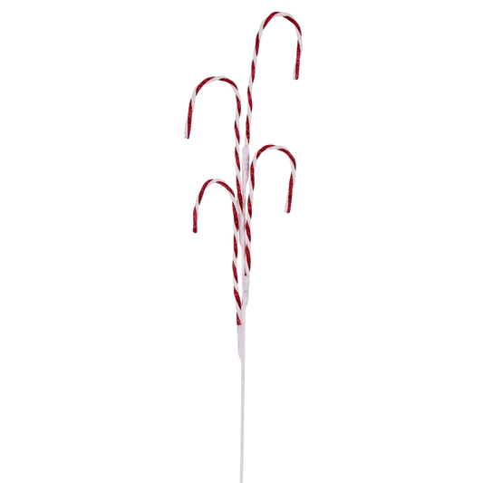 Red and White Candy Cane Glitter Spray - The Sandy Santa