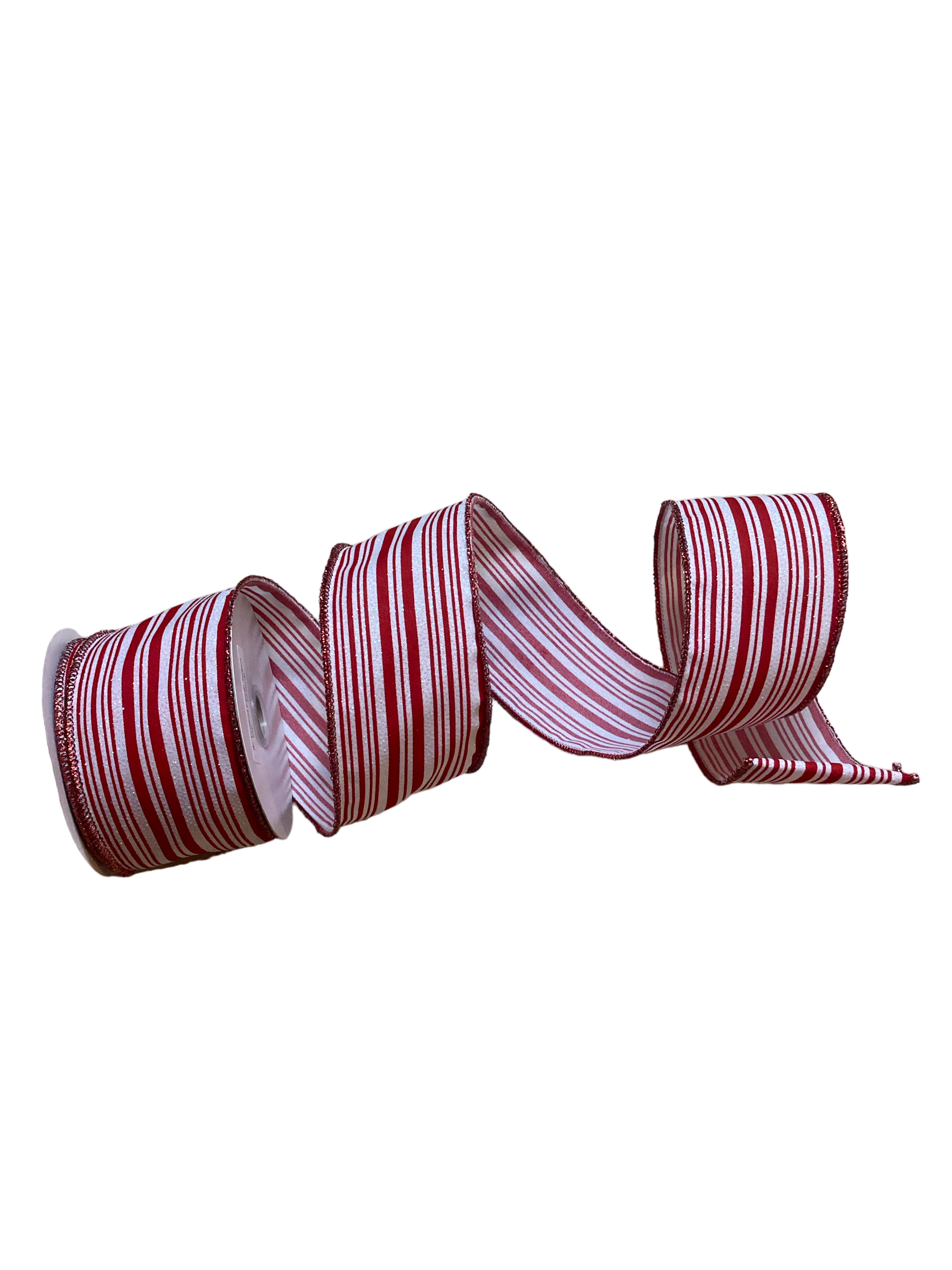 Candy Cane Striped Ribbon - The Sandy Santa