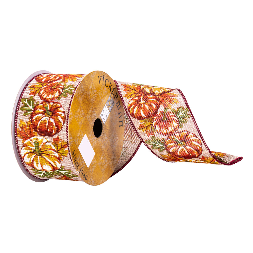 Cream Pumpkin Ribbon - The Sandy Santa