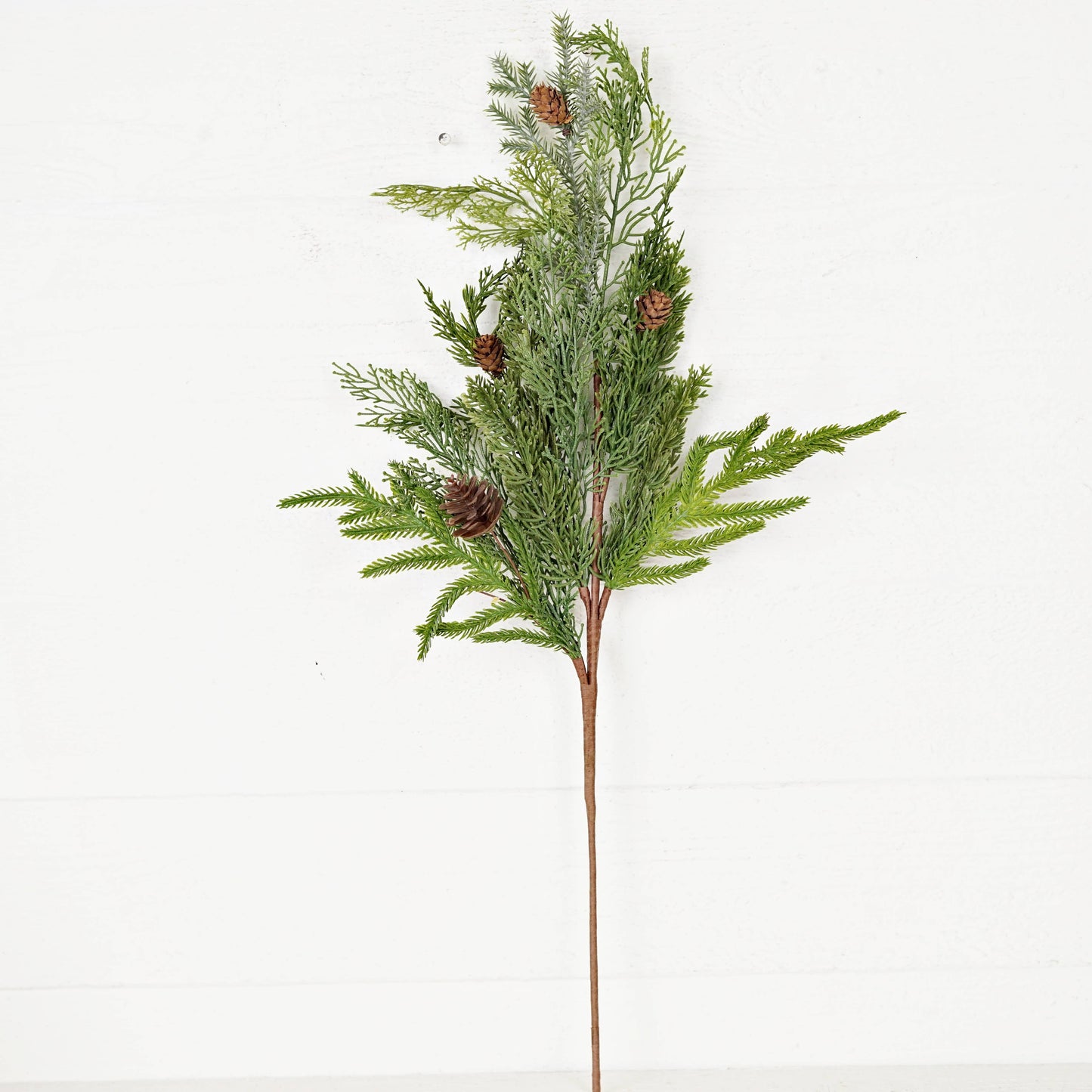 Soft Touch Pine Pick w/Pinecones - The Sandy Santa