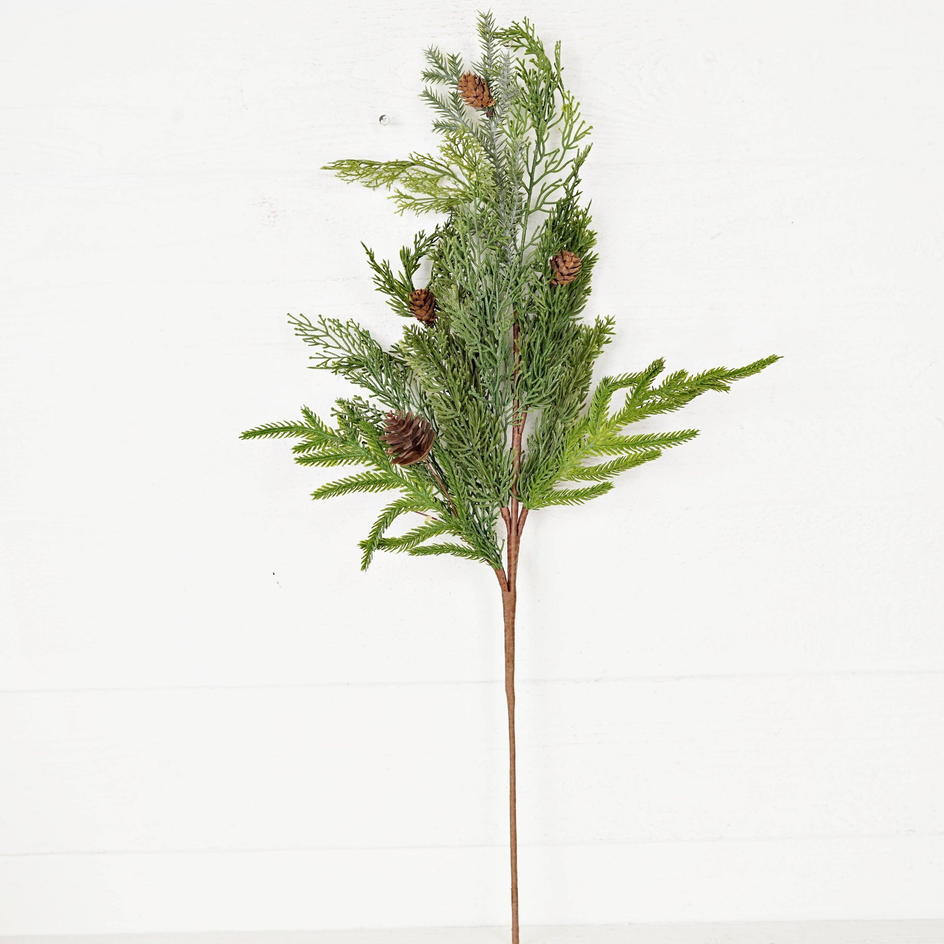 Soft Touch Pine Pick w/Pinecones - The Sandy Santa