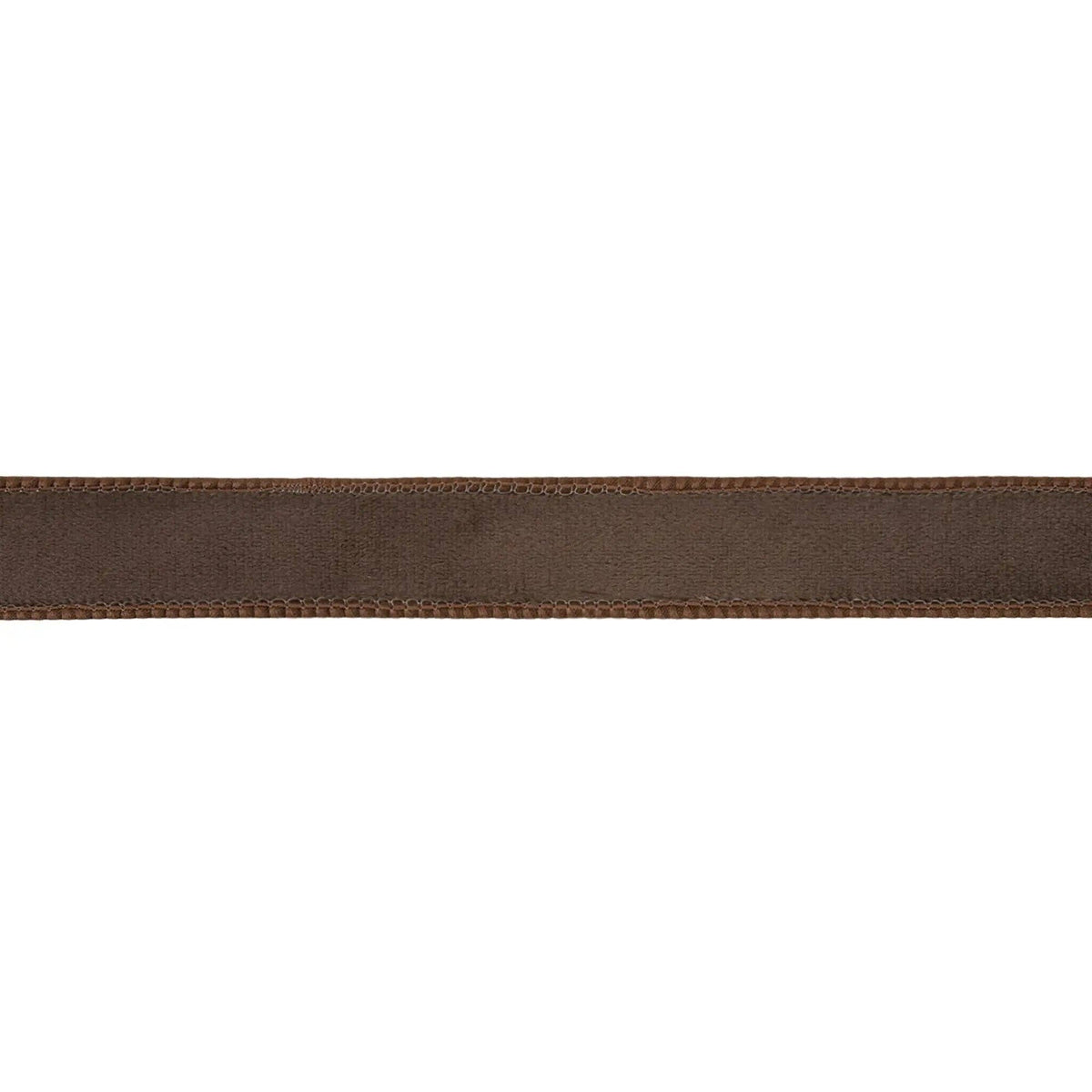 1" Reversible Classic Velvet Wired Ribbon Brown