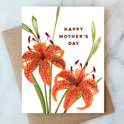 Tiger Lily Mother's Day Card | Mom & Seasonal Card - The Sandy Santa