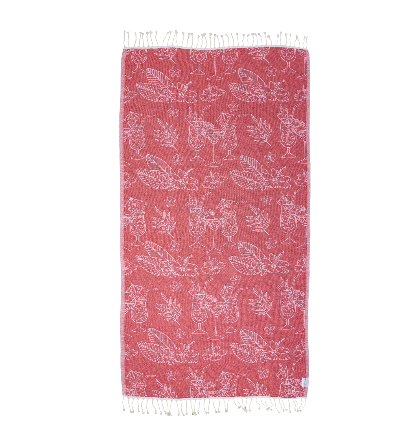 Tropical Drink Organic Cotton Turkish Beach Towel - The Sandy Santa