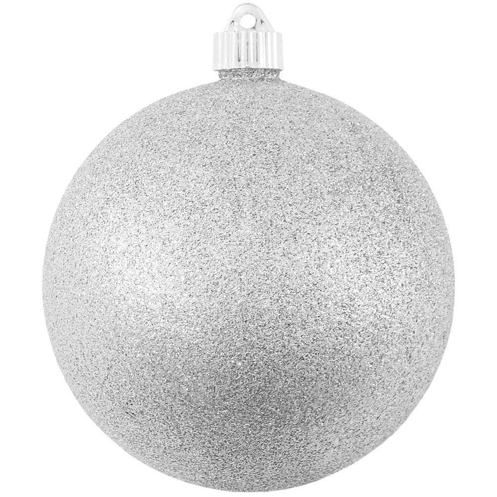 6" Silver Glitter ornament