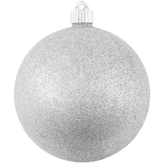 6" Silver Glitter ornament - The Sandy Santa