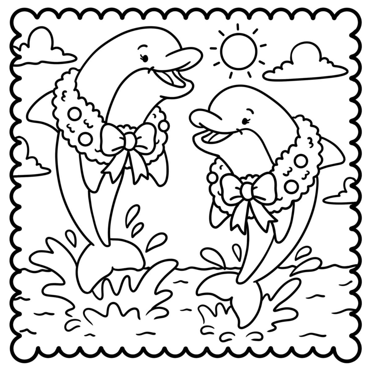 Santa on the Sand: A Tropical Christmas Coloring Book