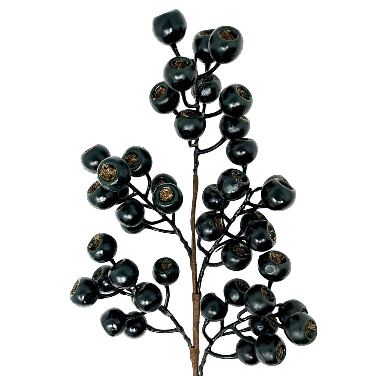 24" Dark Green Grand Pod Berry Spray