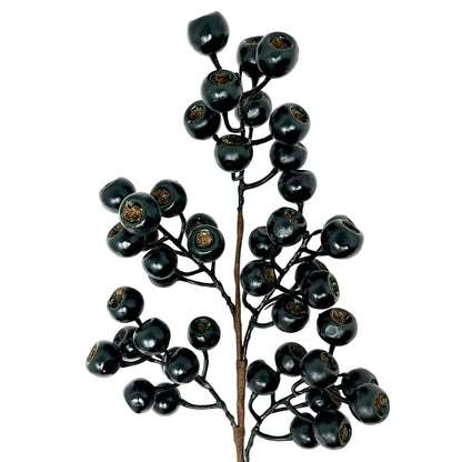 24" Dark Green Grand Pod Berry Spray