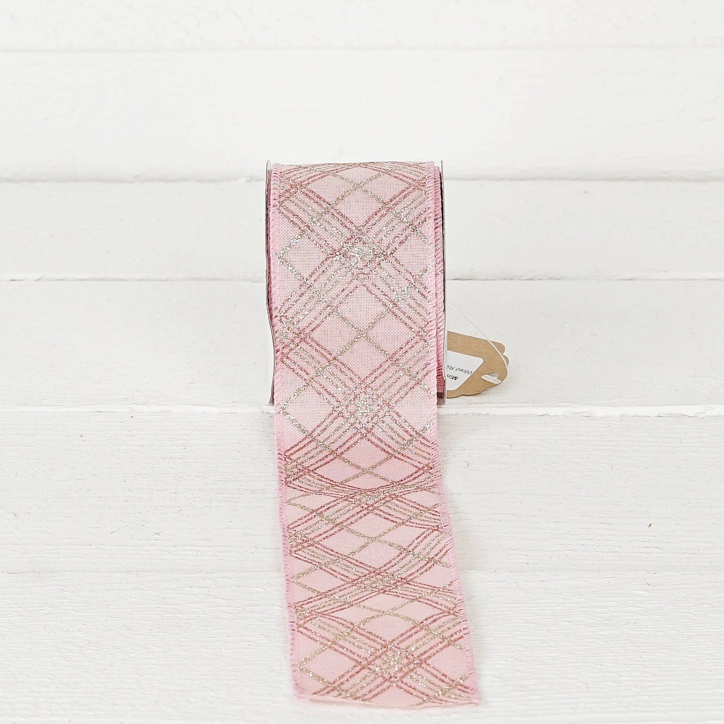 Wired Rose and Silver Checkers - The Sandy Santa