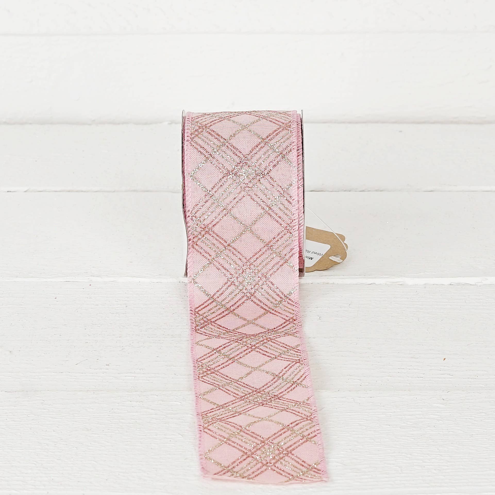Wired Rose and Silver Checkers - The Sandy Santa