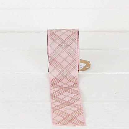 Wired Rose and Silver Checkers - The Sandy Santa