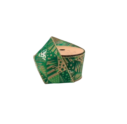 Geometric Trees Ribbon - The Sandy Santa