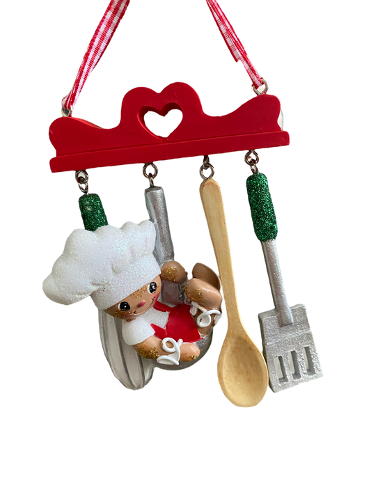 Gingerbread w/Utensils - The Sandy Santa