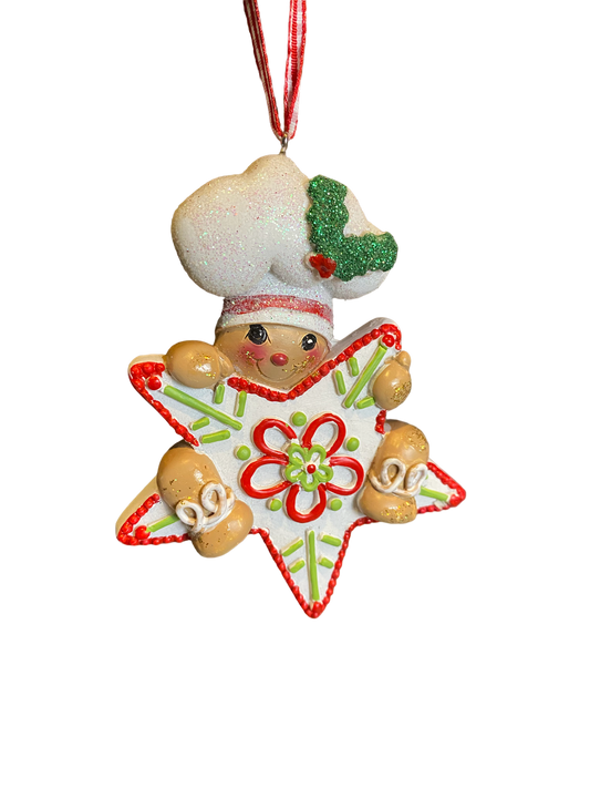 Gingerbread w/Cookie Ornament - The Sandy Santa