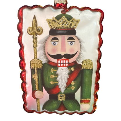 5" Glass Nutcracker Ornament